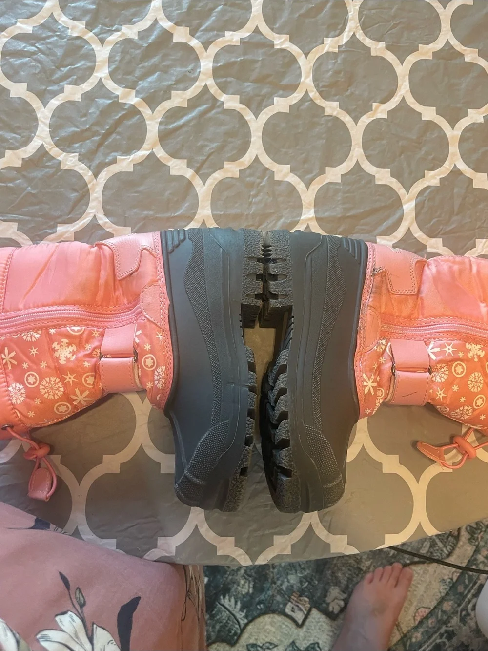 Dream pairs pink winter snow waterproof outdoor boots sz 12 girly fun